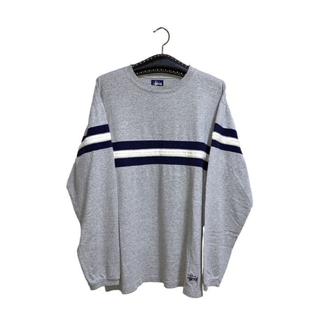 【USED】90'S STUSSY BORDER LINE L/S T-SHIRT