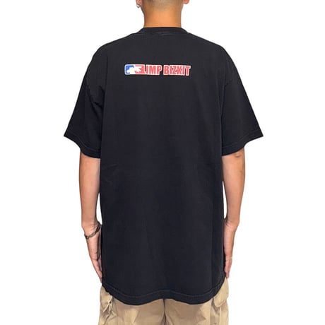 【USED】00's Limp Bizkit Red Cap & Mic T-shirt