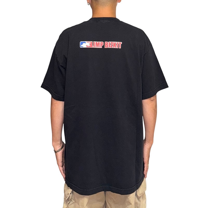USED】00's Limp Bizkit Red Cap & Mic T-shirt |