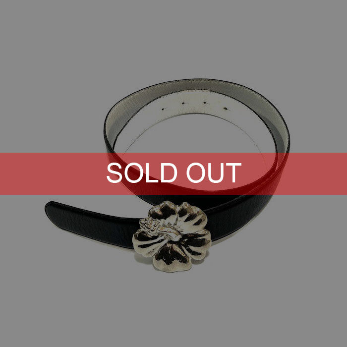 ALBAROSA ハイビスカス レザーベルト USED】00'S ALBA ROSA HIBISCUS LEATHER BELT | KO
