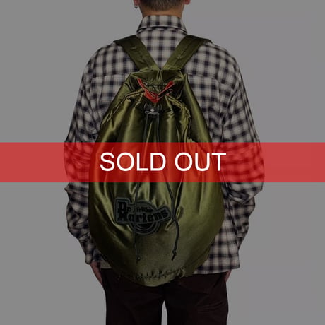 【USED】00's Dr. Martens Satin Nylon Drawstring Duffle Backpack