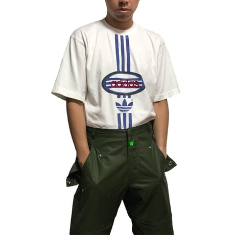 【USED】90'S  ADIDAS 3-STRIPE & TREFOIL T-SHIRT