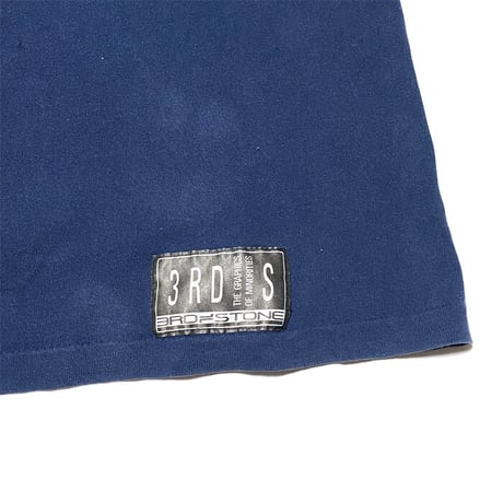 【USED】90'S THIRD STONE REFLECTOR GRAPHIC T-SHIRT NAVY