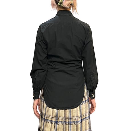 【USED】90's Vivienne Wsetwood POINTED COLLAR BLOUSE BLACK