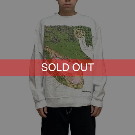 【USED】90's Zoosloose AMERICAN ALLIGATOR SWEATSHIRT
