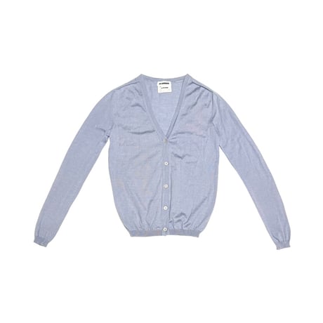 【USED】2010's JIL SANDER Cashmere Silk Knit Cardigan Light Blue