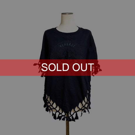 【USED】90's BOOTLEG VERSACE JEANS COUTURE DEFORMED TOPS