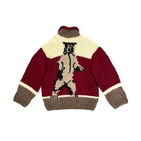 【USED】00's BEAR COWICHAN KNIT CARDIGAN