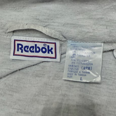 【USED】90's Reebok SHAQ SHAQUILLE O'NEAL BLUE NYLON × PIN STRIPE SWEAT JACKET