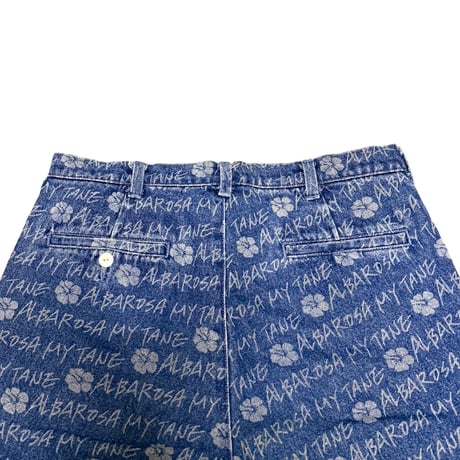 【USED】00's ALBA ROSA MY TANE All-Over Print Denim Shorts