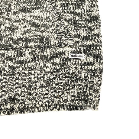 【USED】00'S JOHN GALIANO WOOL KNIT PARKA