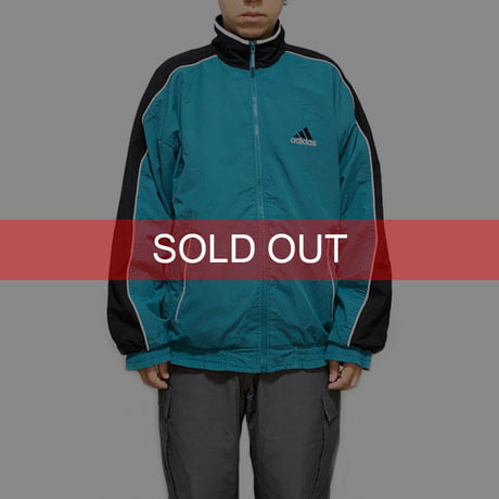 【USED】00'S ADIDAS PERFORMANCE LOGO JACKET EMERALD GREEN