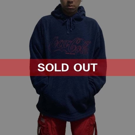 【USED】90'S COCA-COLA FLEECE HOODIE