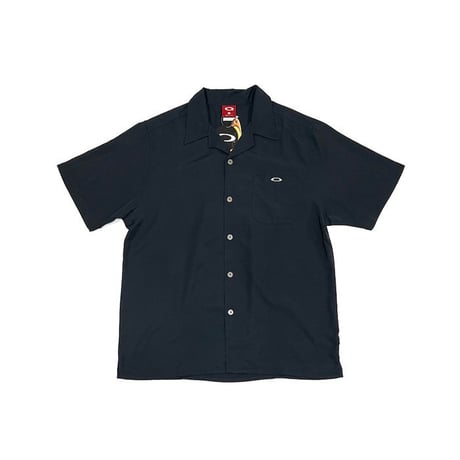 【DEAD STOCK】00'S OAKLEY OPEN COLLAR SHIRT BLACK
