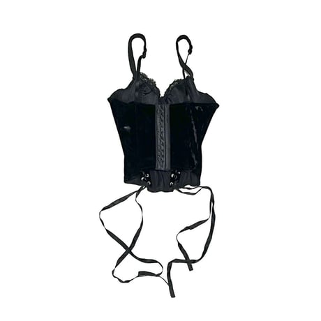 【USED】00's ENSORED VELVET CORSET BUSTIER