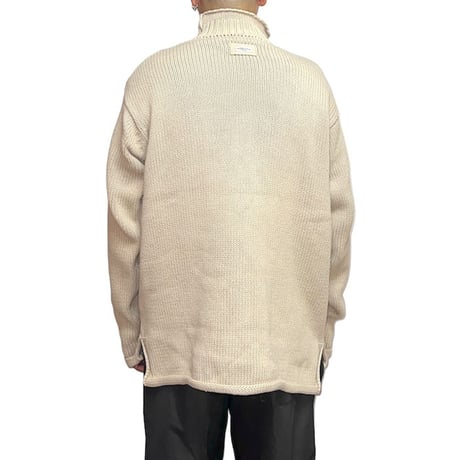 【USED】90'S DKNY JEANS LOW GUAGE COTTON KNIT HIGH-NECK SWEATER