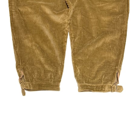 【USED】70's Italian Puro Cotone Wide-Wale Corduroy Tapered Pants