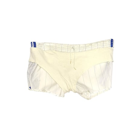 【USED】80's adidas RUNNING SHORTS PINSTRIPE WHITE MADE IN WEST GERMANY