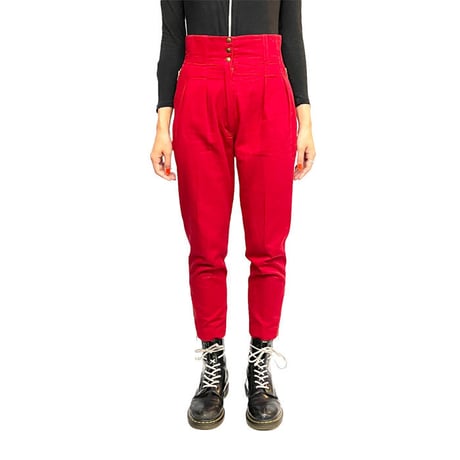 【USED】80'S AZZEDINE ALAIA × ALIMIA CROPPED BIKER PANTS