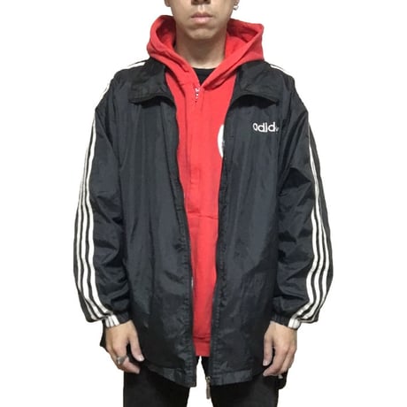 【USED】90'S ADIDAS NYLON JACKET TREFOIL & THREE LINE