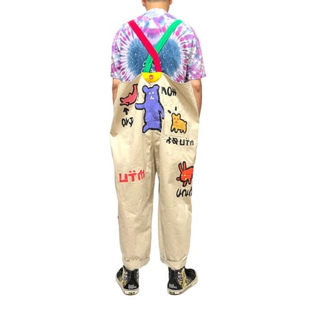 【USED】90'S HANDCRAFT & HANDPAINT OVERALLS (No.2)