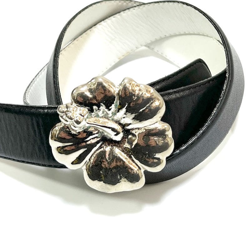 USED】00'S ALBA ROSA HIBISCUS LEATHER BELT | KO USED】00'S ALBA ROSA HIBISCUS LEATHER BELT | KO