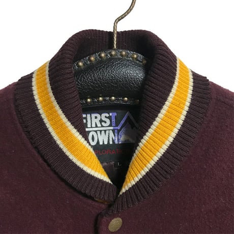 【USED】90'S  FIRST DOWN VARSITY JACKET