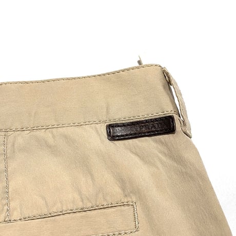 【USED】00'S PRADA COTTON NYLON TROUSERS