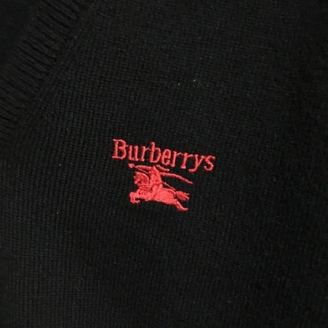【USED】90'S BURBERRYS V-NECK KNIT SWEATER