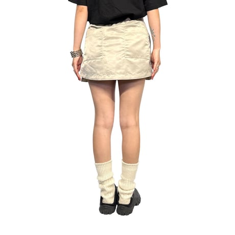 【USED】2010's SATIN WRAPPED MINI SKIRT