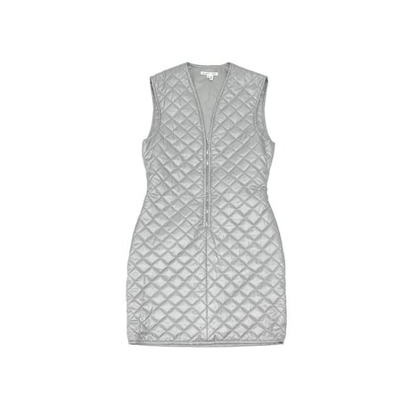 【USED】HELMUT LANG 1990 SILVER QUILTING SLEEVELESS DRESS