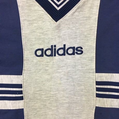 【USED】90'S ADIDAS V-NECK SWEATSHIRT