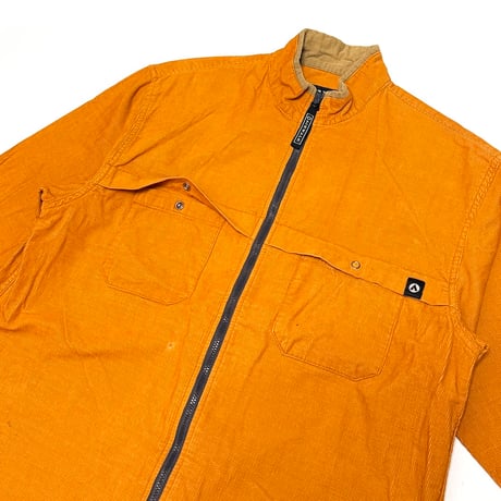 【USED】00's AIRWALK LATTICE CORDUROY ZIP JACKET ORANGE