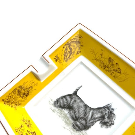 【USED】HERMÈS PORCELAIN SCOTTISH TERRIER ASHTRAY