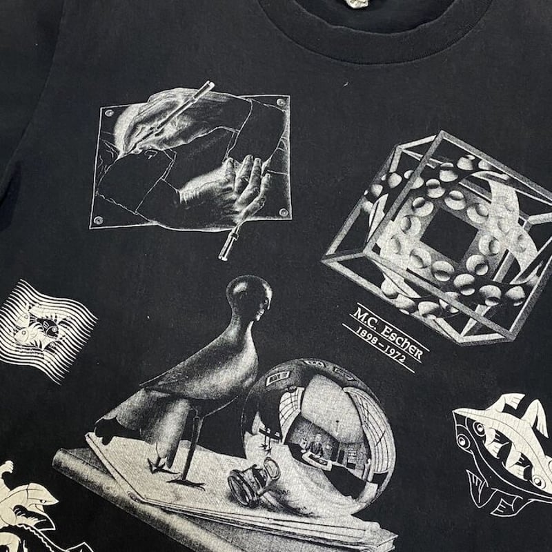 USED】90'S M.C. ESCHER MULTI PRINT T-SHIRT | KO USED】90'S M.C. ESCHER MULTI PRINT T-SHIRT | KO