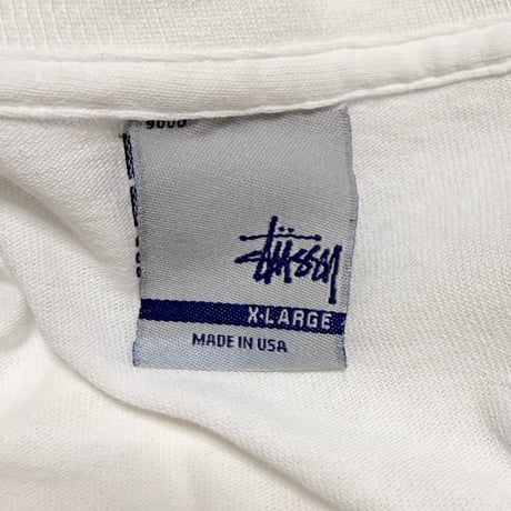 【USED】90's STUSSY  Global Cities Pepsi Color Graphic Logo T-Shirt