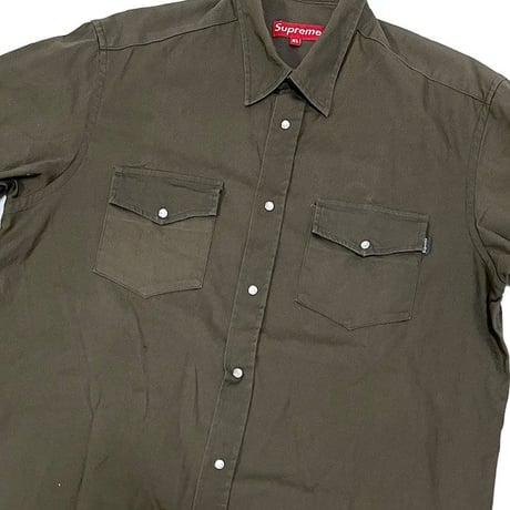 【USED】90'S SUPREME WESTERN SHIRT MADE IN U.S.A.