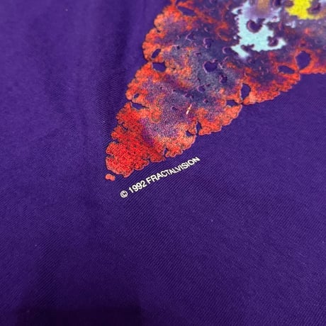 【USED】90's FRACTALVISION T-SHIRT PURPLE
