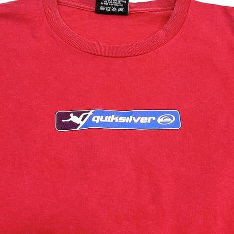 【USED】90'S-00'S QUIKSILVER BOX LOGO T-SHIRT