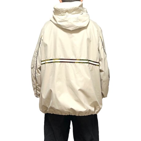 【USED】90'S MAHARISHI TECH CRACKLE HOODIE OFF-WHITE