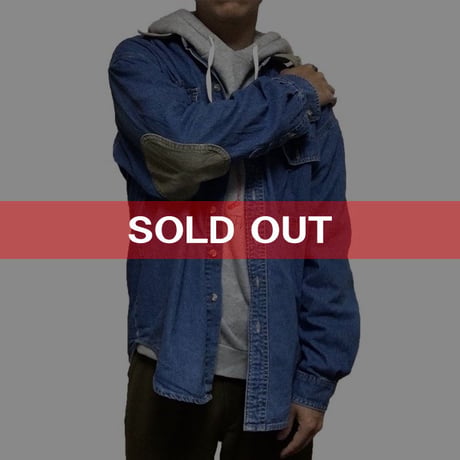 【USED】COLUMBIA ELBOW PATCH DENIM SHIRT