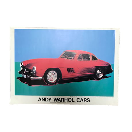 【USED】ANDY WARHOL "CARS" PROMOTION POSTER MADE IN 1989