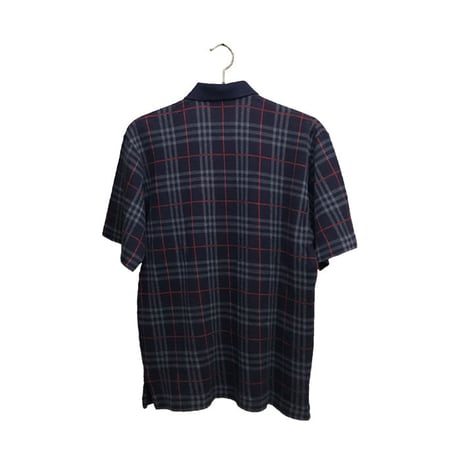 【USED】90'S  BURBERRYS NOVA CHECK POLO SHIRT NAVY