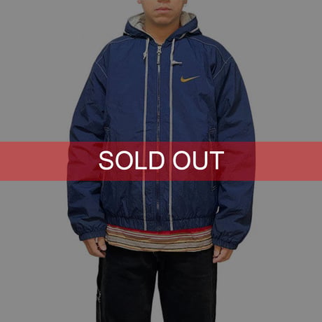 【USED】90'S NIKE OLD SCHOOL HOODED ZIP JACKET