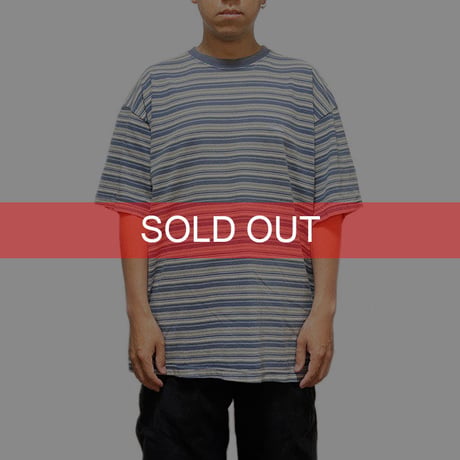 【USED】90'S QUIKSILVER BORDER T-SHIRT