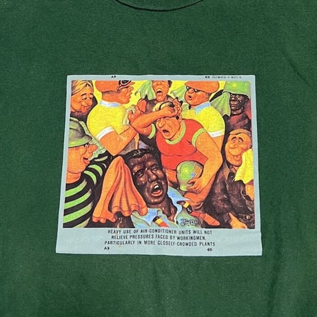 【USED】90'S DRAWLS T-SHIRT GREEN