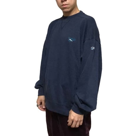 【USED】90'S REEBOK SWEATSHIRT NAVY