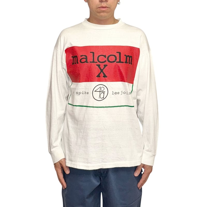 USED】90's Malcolm X Spike Lee MOVIE L/S T-SHIR USED】90's Malcolm X Spike Lee MOVIE L/S T-SHIR