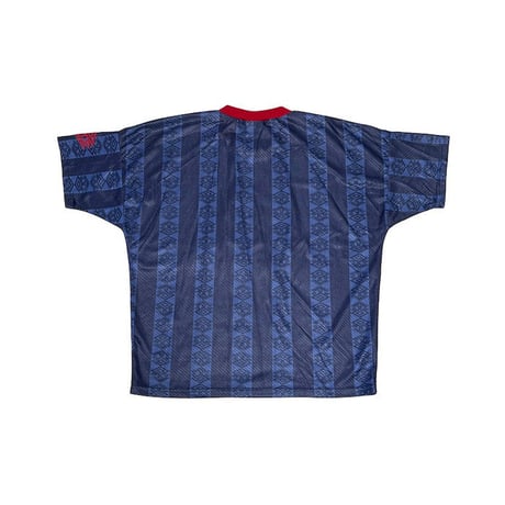 【USED】90'S OLD UMBRO PRO TRAINING FLOCKY PRINT FOOTBALL GAME T-SHIRT