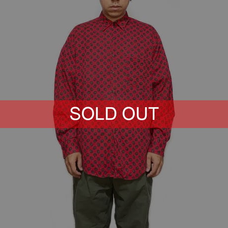 【USED】90'S OLD GAP PAISLEY SHIRT RED